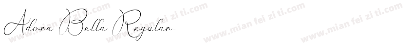 Adora Bella Regular字体转换